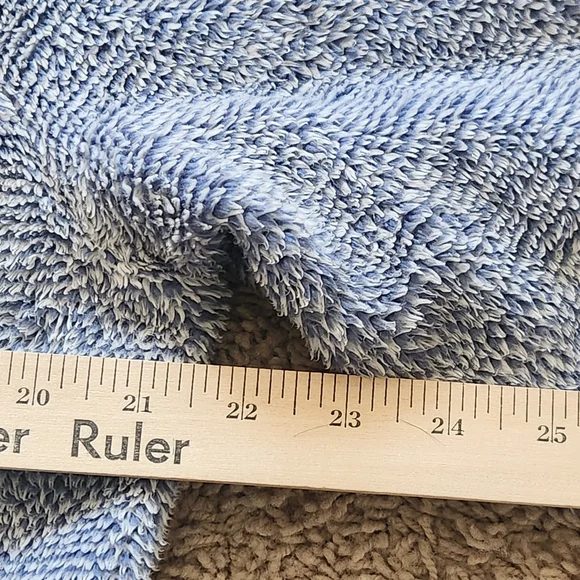 THE NORTH FACE Women’s Deep Pile Fleece Jacket Large Heather Blue Full Zip - Picture 13 of 14